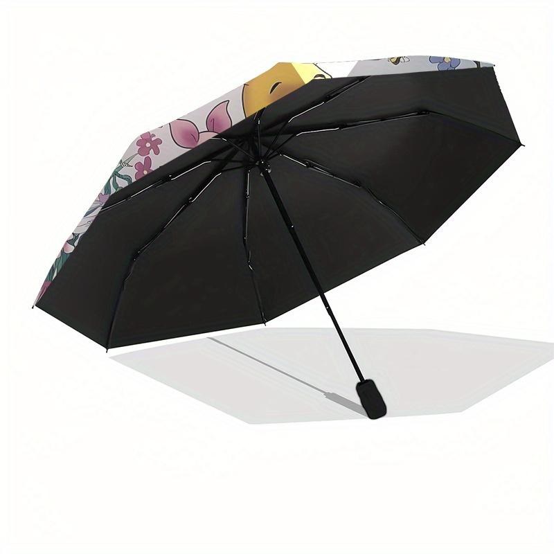 Winnie the Pooh, Tigger Automatic Opening and Closing Umbrella, Compact Travel Umbrella, Lightweight and Portable, Suitable for Beach Commut