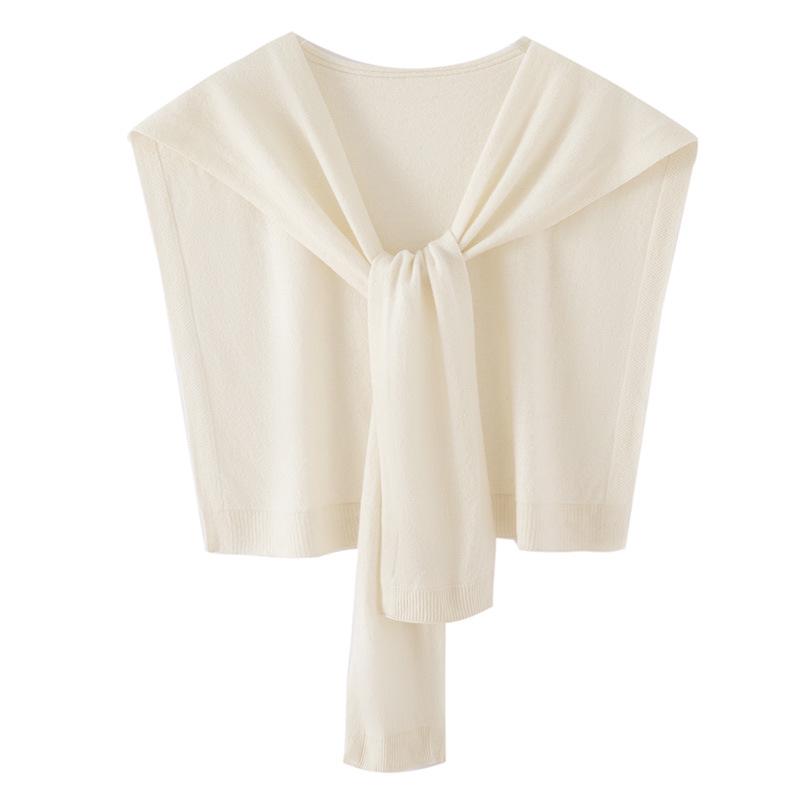 Women s 100% Cashmere Color Block Stripe Knit Shawl - Versatile, Warm & Stylish 160*26cm белый