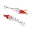 Fishing Squid Jigs Bait Squid Jig Hook Hard Fishing Lure with Luminous Effect for Ocean Boat River Pond FishingRed Head White Stripe Body