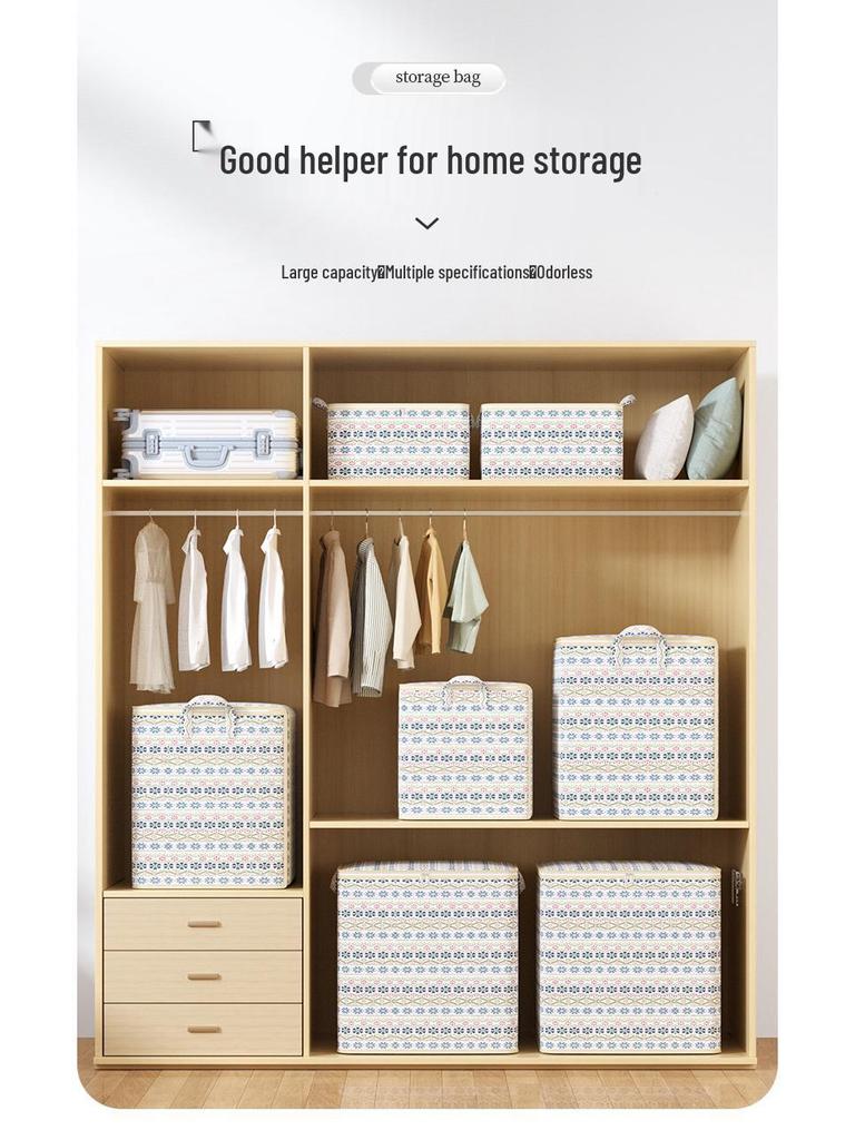 Faltbarer Vlies-Kleiderorganizer im Bohème-Stil: Aufbewahrungstasche mit großer Kapazität, wasserdicht, staubdicht