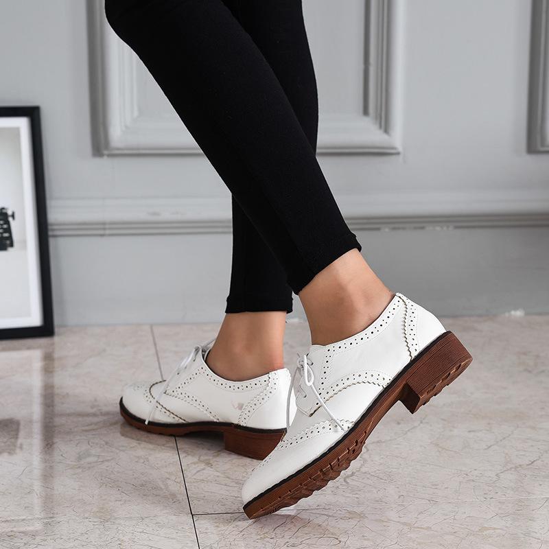 Fashion PLUS Size 34-43 Brogue Oxford Shoes Women Flats New Spring 2025 Fashion Women Shoes Sapatos Femininos Sapatilhas Zapatos Mujer