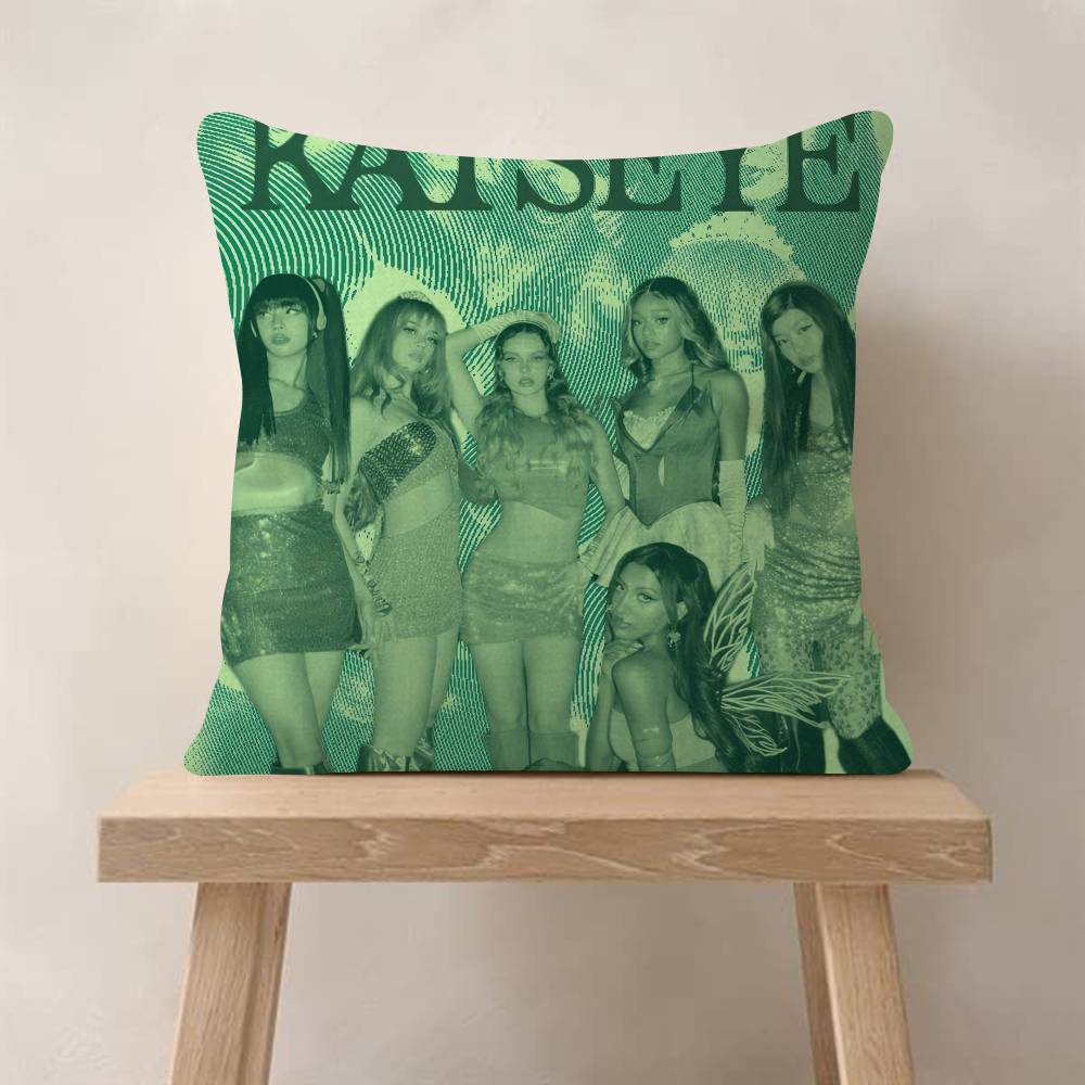 Korea Kpop Band KKatseye Pillow Gifts Home Office Furnishings Bedroom Sofa Car Cushion Cover Case xcm
