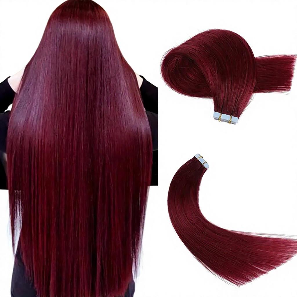 Estensioni Capelli Remy Vietnamiti di Alta Qualità, Estensioni a Doppia Tessitura, Molti Colori, Estensioni con Nastro Invisibile per Salone