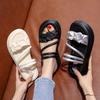 Flip-flops with Thick Soles, New Style, Beach Slippers, Soft Heel Heightening Sole, Women's Shoes