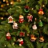 Santa Motif Xmas Ornaments Resin Tree Hanging Decor Cute Resin Charms  Home Decor