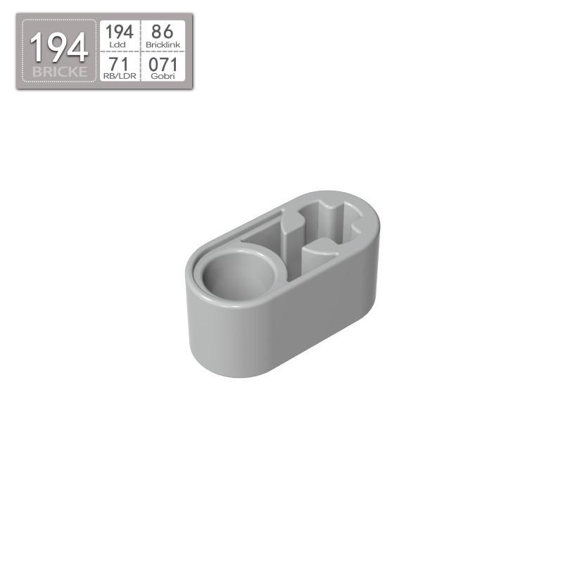 BRICKE 1x2 Brick with Axle Hole Arm, Compatible with LEGO 60483, 40147, and 74695 Building Blocks.