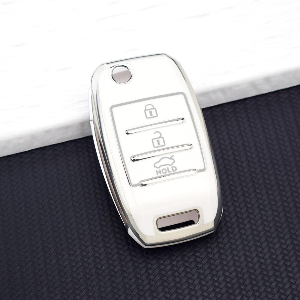 TPU Car Remote Key Case Cover Fob Shell for Kia K5 Sportage K3 K2 Forte Rio Cerato Ceed Picanto Optima Sorento Stinger KeyChains