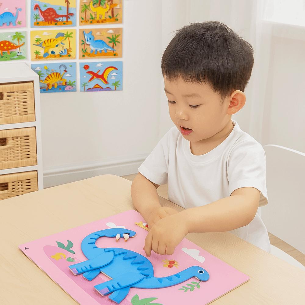 Reusable DIY Art Craft Kits Cartoon Montessori Educational Toys  Kids Activities