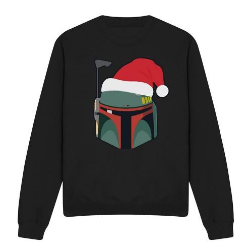Star Wars Unisex Adult Boba Fett Santa Hat Christmas Sweatshirt