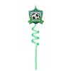 Reusable Spiral Straws with Soccer and Castle Topper for Parties and Everyday Use Pack of 1 Straws for Drinks and Celebrations