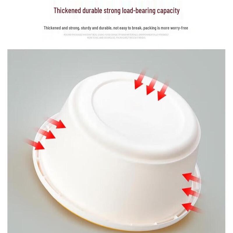 ZLIII Disposable Plastic Round Bowls with Lids