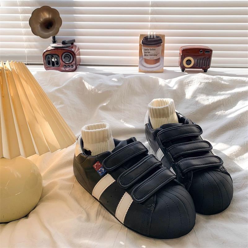 Shell head platform Velcro German training shoes women's 2025 autumn new height-increasing versatile sports and leisure big head shoes