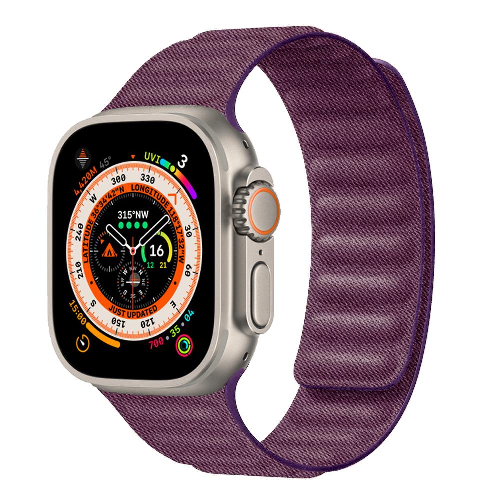 Modisches fein gewebtes Schlaufenarmband für Apple Watch Band Ultra 2 49 mm 44 mm 40 mm 45 mm 41 mm Magnetarmband IWatch Serie 9 8 SE 7