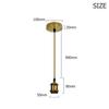 1PC Mall Inline Badge Ceiling Lamp Holder Aluminum E27 Lamp Holder Set Single Lamp Holder 1M Cord Vintage Style Lamp Holder