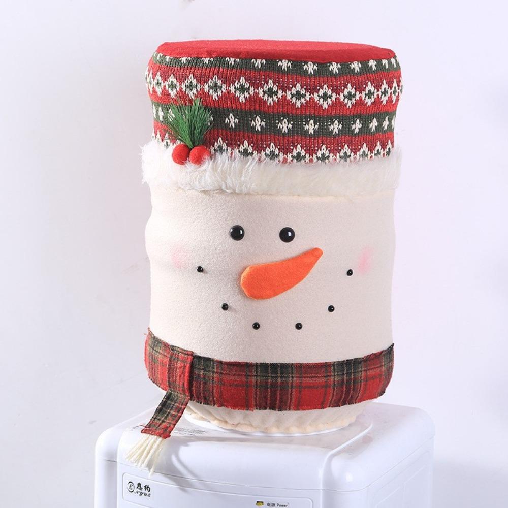 High Stretchy Water Dispenser Bucket Cover Cartoon Christmas Decoration Water Bottle Cap Dustproof Drinking Barrel Dust Cover