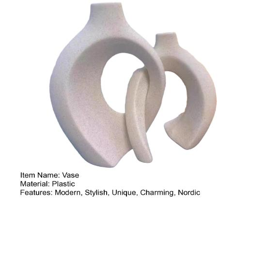 2 Peças/Conjunto Vaso de Plástico Moderno Vazado para Capim-dos-pampas Estilo Nórdico Boho Vaso Decorativo para Centro de Mesa de Jantar de Casamento