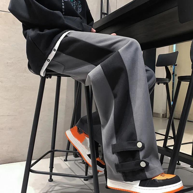 

2024 Весна и лето Новые модные однотонные ретро универсальные прямые брюки больших размеров Свободные повседневные спортивные брюки Y2k Мужские S-5XL L серый