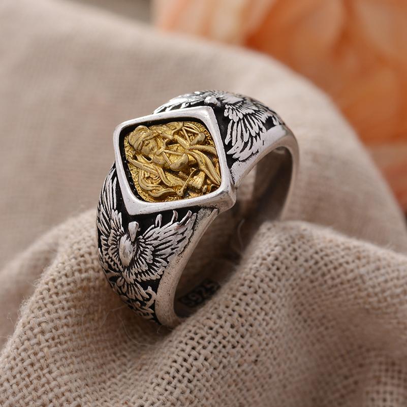 

Bohemia Style Goddess Of Justice Justitia Vintage Thai Silver Unisex Ring For Women Men Gifts No Fade resizable