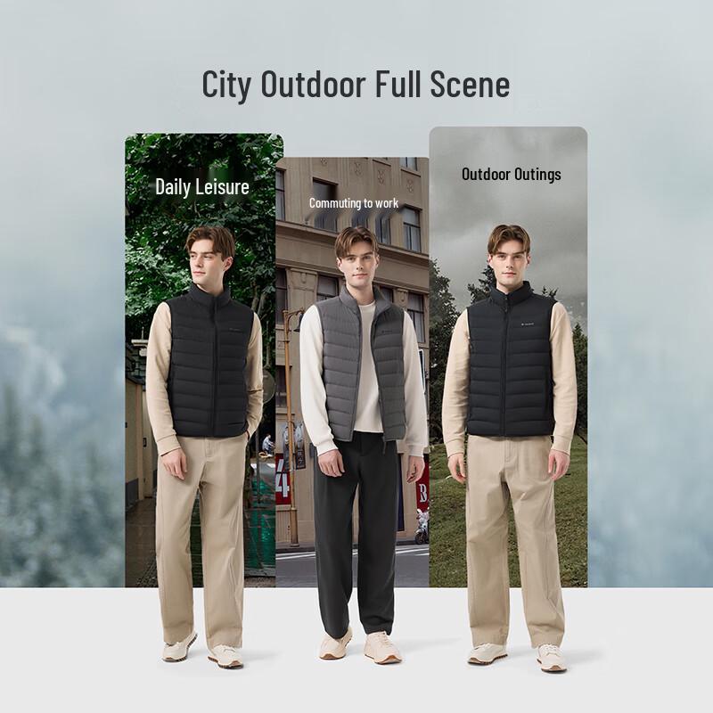 Tanbor Men's Stand Collar Duck Down Vest