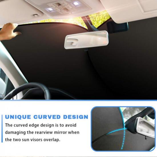 2pcs For Honda Car Windshield Sun Shade Reflective UV Block Shield Visor Cover
