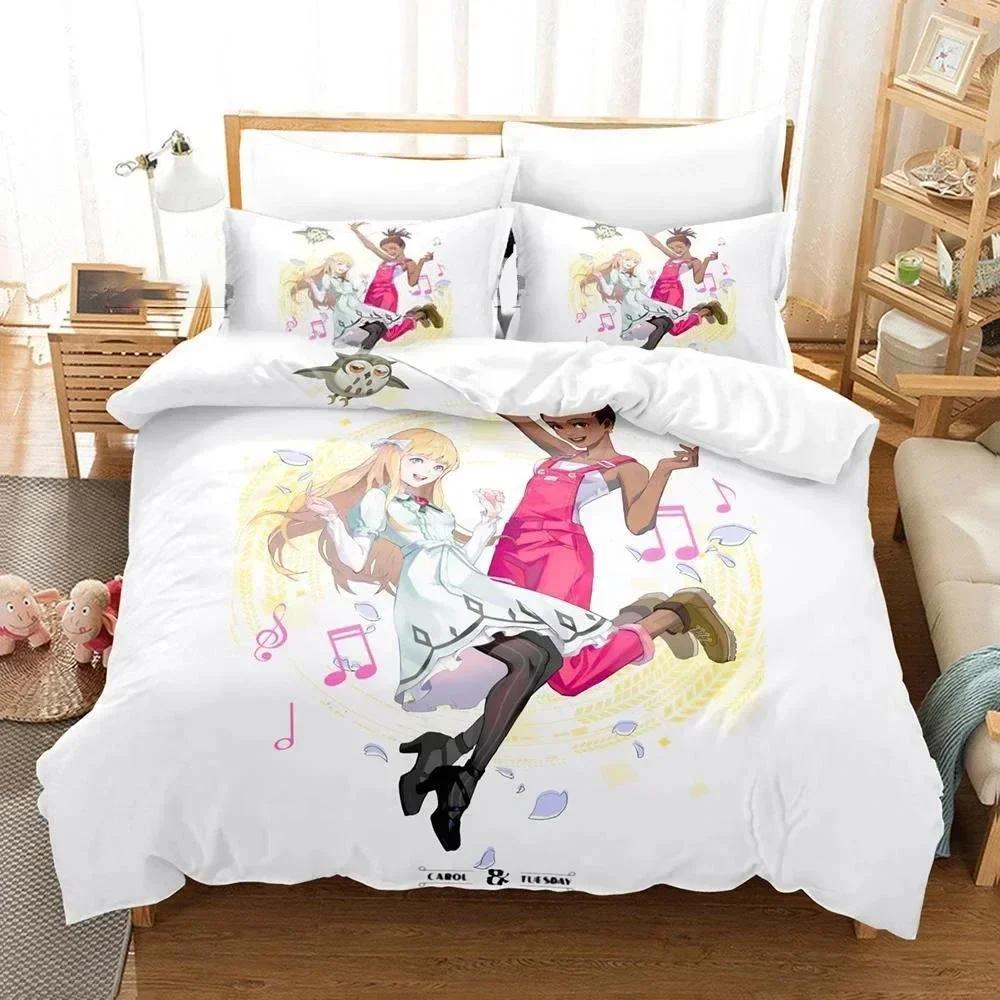 3D Carole & Tuesday Bedding Set Duvet Cover Sheet Printed Bed Set Pillowcase Bed Full Queen King Size Comforter Bedroom
