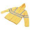 Herren Warnschutz-Sweatshirt Hohe Sichtbarkeit Reflektierende Streifen Reißverschluss Fleece Winddicht Hi Vis Sicherheitsjacke Gelb XL