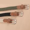 Women Belt Adjustable Pins Wide Elastic Band Poreless Stretch Belt Roll-up Free