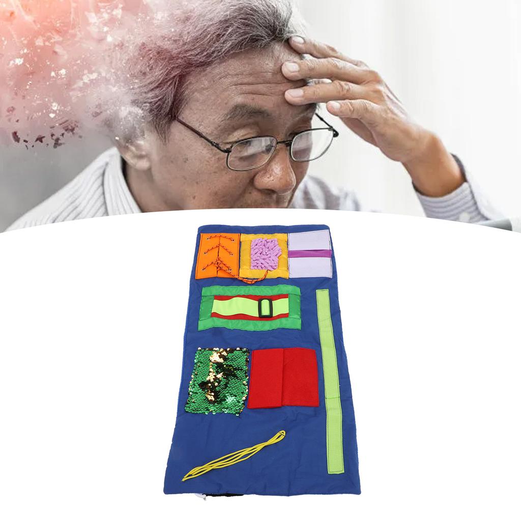 Sensory Blanket for Dementia Alzheimers Improves Mental Stimulation Anxiety Relief Roll Up Autistic Activity Blanket