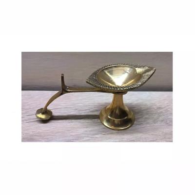 Deepak (Dia) Brass with Handle, Brass Deepak (Diya) Stand With Handle, Kalyan Puja