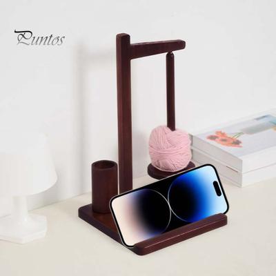 Wooden Yarn Holder Rotating Yarn Ball Dispenser Stand for Crocheting Knitting Yarn Organizer Spinner for Knitting Lovers Grandma Mom