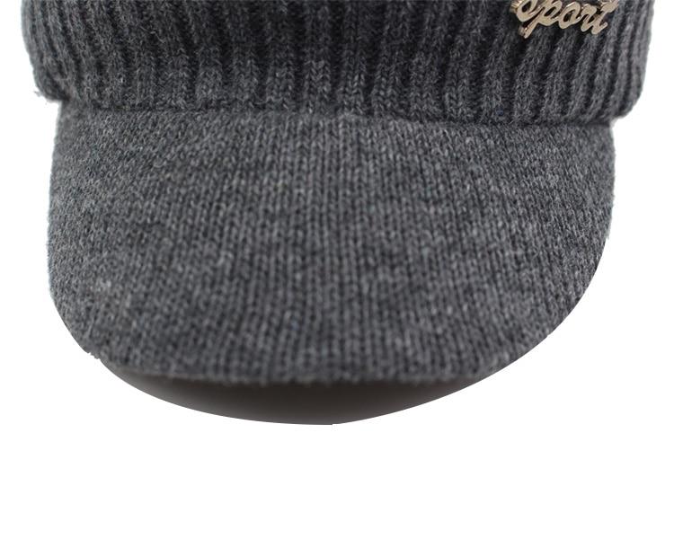 Men Winter Hat Casual Winter Beanie Hat For Men Plush Lining Wool Hat High Quality Warm Knitted Hat