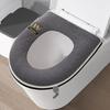 Washable Waterproof Toilet Seat Cover With Zipper Thick Winter Cushion Home Use All Season