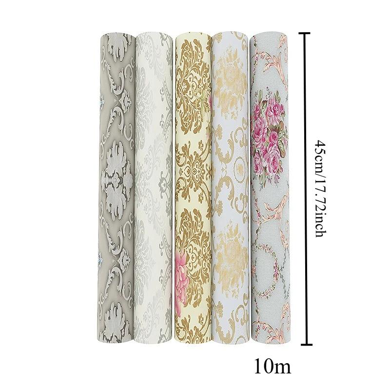Self-adhesive Wallpaper Home Decor Retro Floral Wallpaper Renovation of Bedroom and Living Room Decorative Walls with Waterproof
