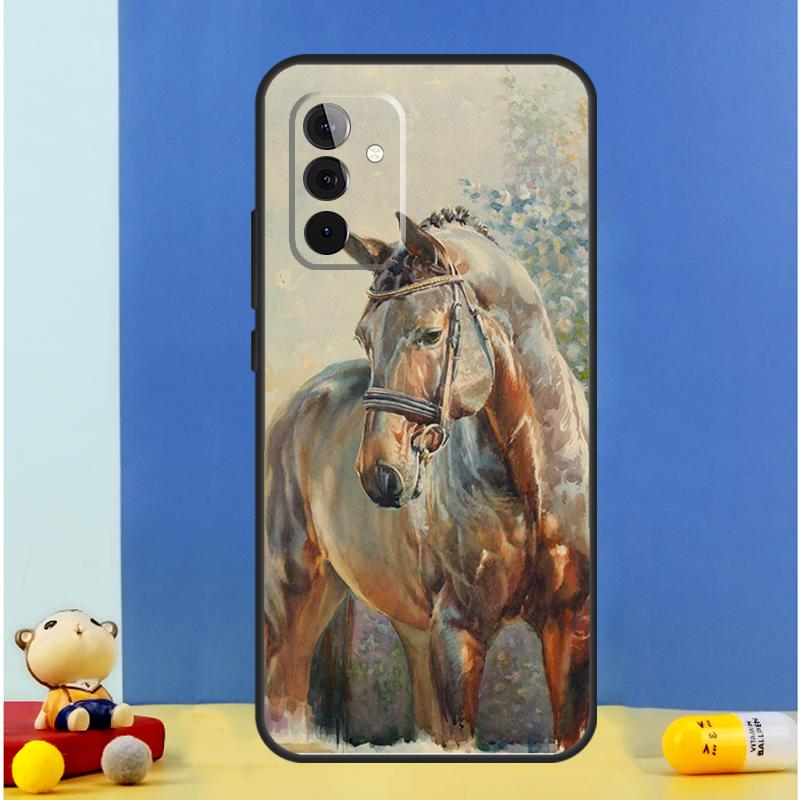 Horse Painted Art Case For Samsung Galaxy A06 A56 A16 A36 A55 A35 A33 A53 A13 A23 A17 A54 A34 A14 A52 A32 A15