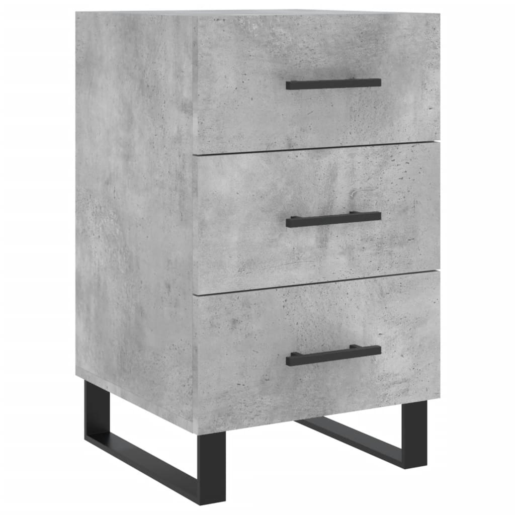 Nightstand Concrete Gray 40 x 40 x 66 cm Engineered Wood