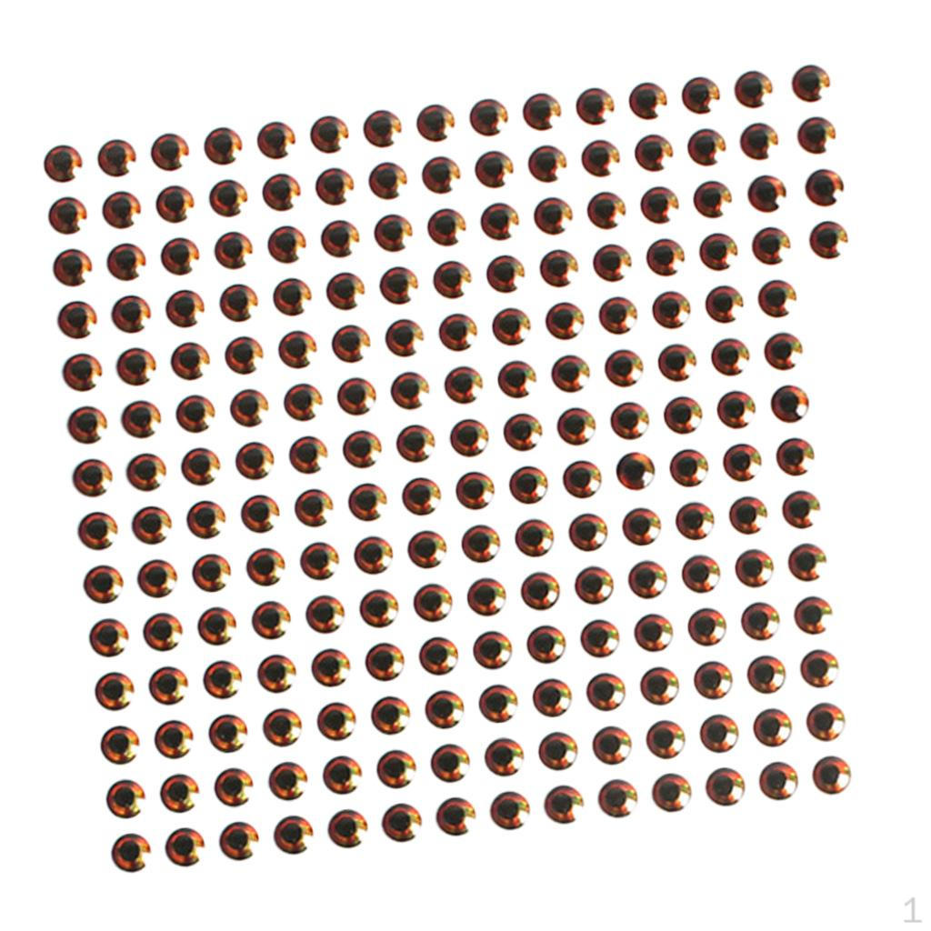 200pcs 3D Holographic Fishing Lure Eyes DIY Fly Tying Crafts 5.8mm
