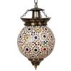 Hanging Round Glass Lamp, Beige