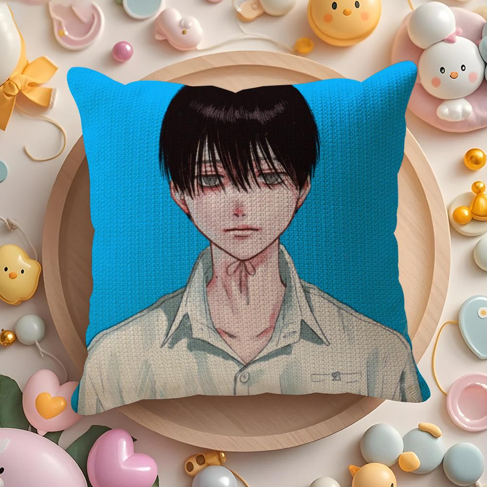 Anime TThe Summer Hikaru Died Pillow Case Pattern Printed Pillowcase for Living Room Sofa Cushion Cover  Bedroom Decor