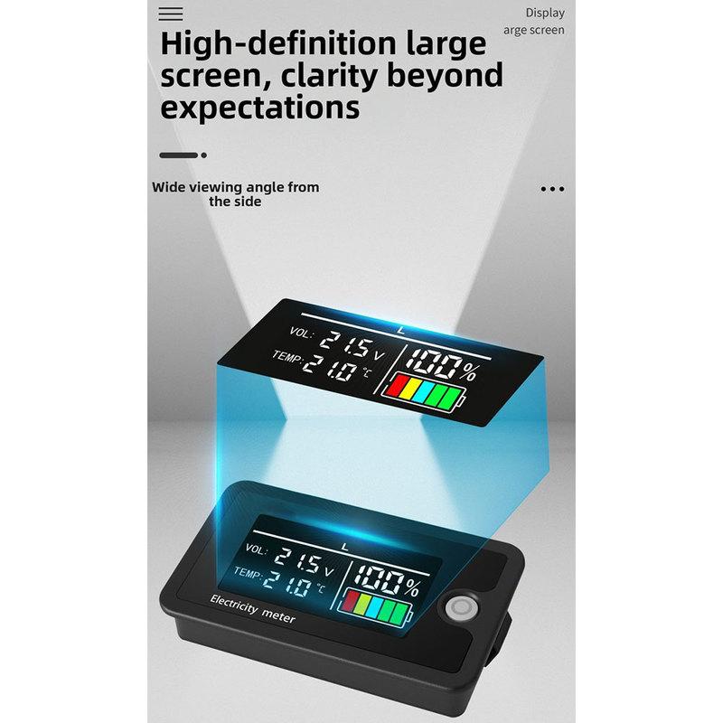 Digital Battery Meter for Golf Carts with LCD Screen and Voltage Alarm for Overcharge and Discharge Protection