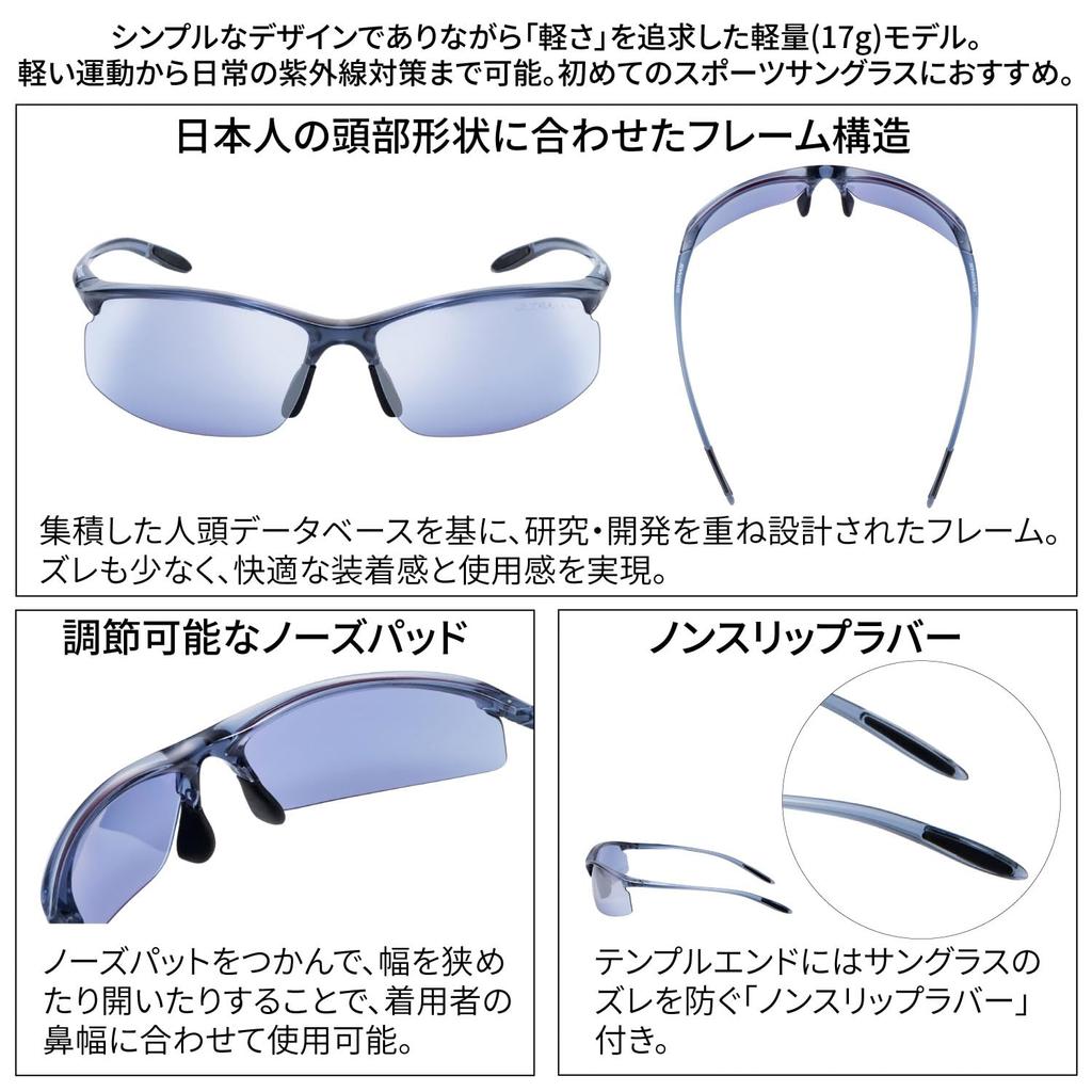SWANS Sports Airless Mirror Model Clear Free Size Sunglasses, Move, Lens, SAMV-0714, CSK, Smoke,