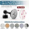 2-Pack Door Stoppers Black, Stainless Steel Magnetic Door Catch Heavy Duty Magnetic Door Stoppers with 3M Self-Adhesive Adhesive and Screws