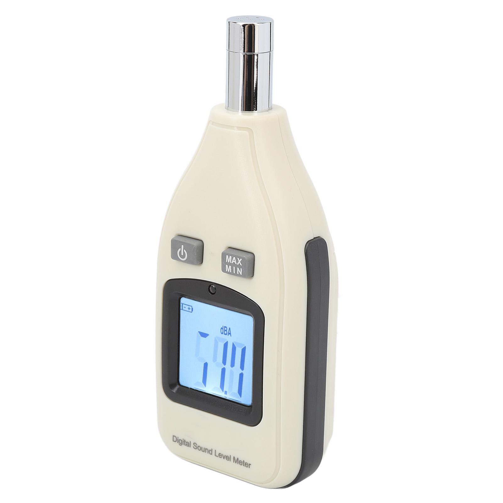 

Измеритель уровня шума с диапазоном от 30 до 130 дБ, экран с подсветкой, для домашнего и офисного использования