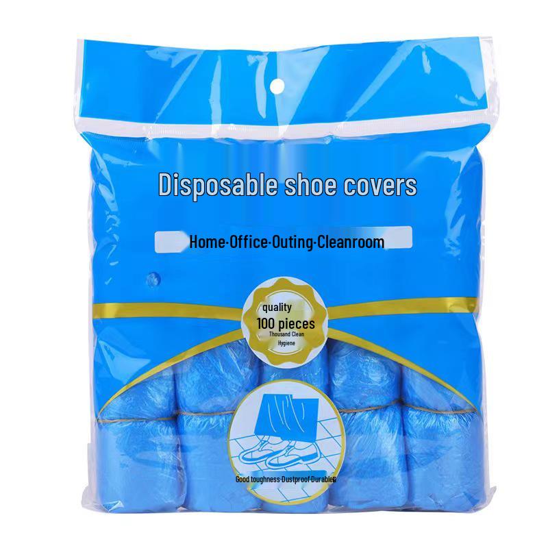 Waterproof Thickened PE Non-woven Disposable Shoe Covers for Household Use