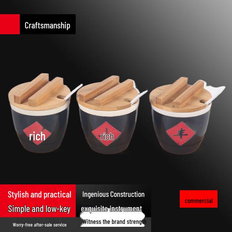 

Yingbai Modern Ceramic Seasoning Jar Set with Bamboo Lids and Multi-Tier Tray