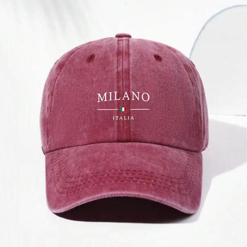Milano Style Vintage Washed Cotton Baseball Cap Adjustable Distressed Trucker Hat for Men Women Urban City Fashion Cotton Cap розы красного