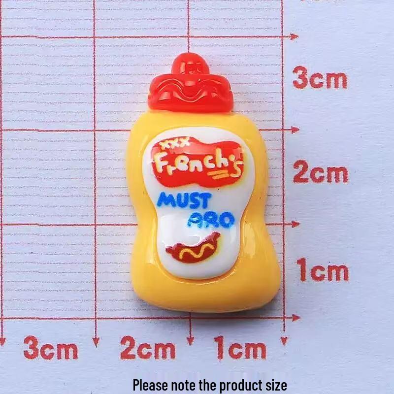 

Cute Sauce Bottle DIY Resin Accessories: Phone Case, Magnet, Hair Clip 0017