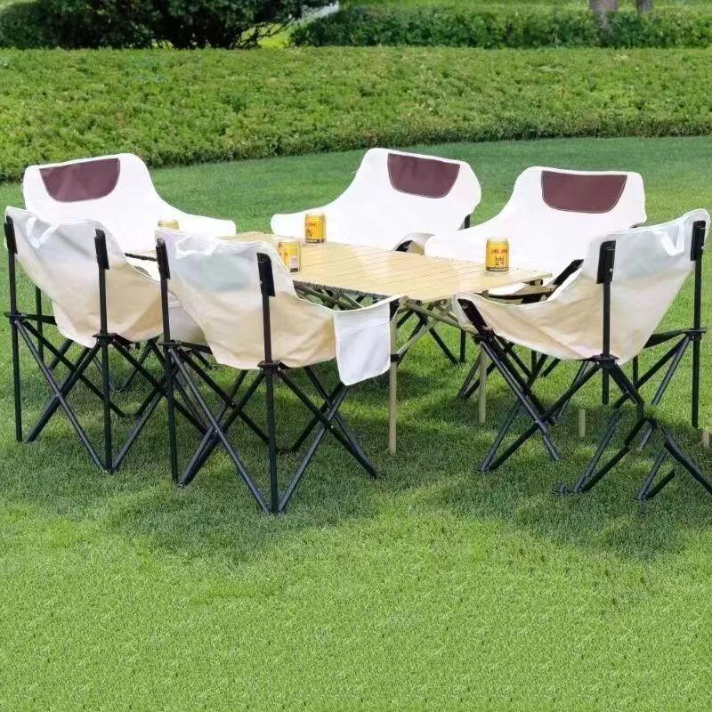 OEING Foldable Roll-Up Camping Picnic Table Set