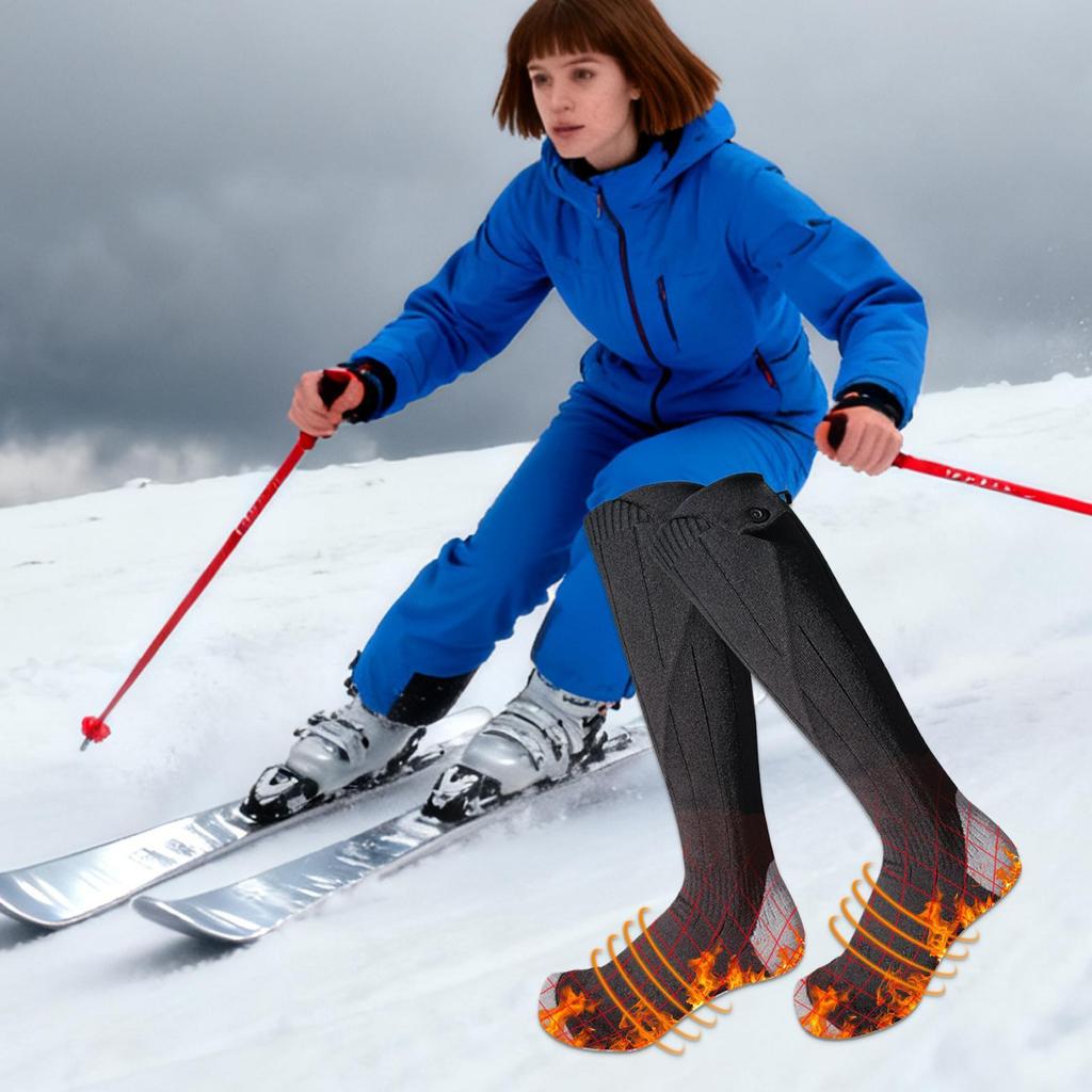 Electric Heated Socks Cordless 4 Levels Rechargeable Foot Warmers Heated Ski Socks Foot Warmers For Outdoor Hunting Riding