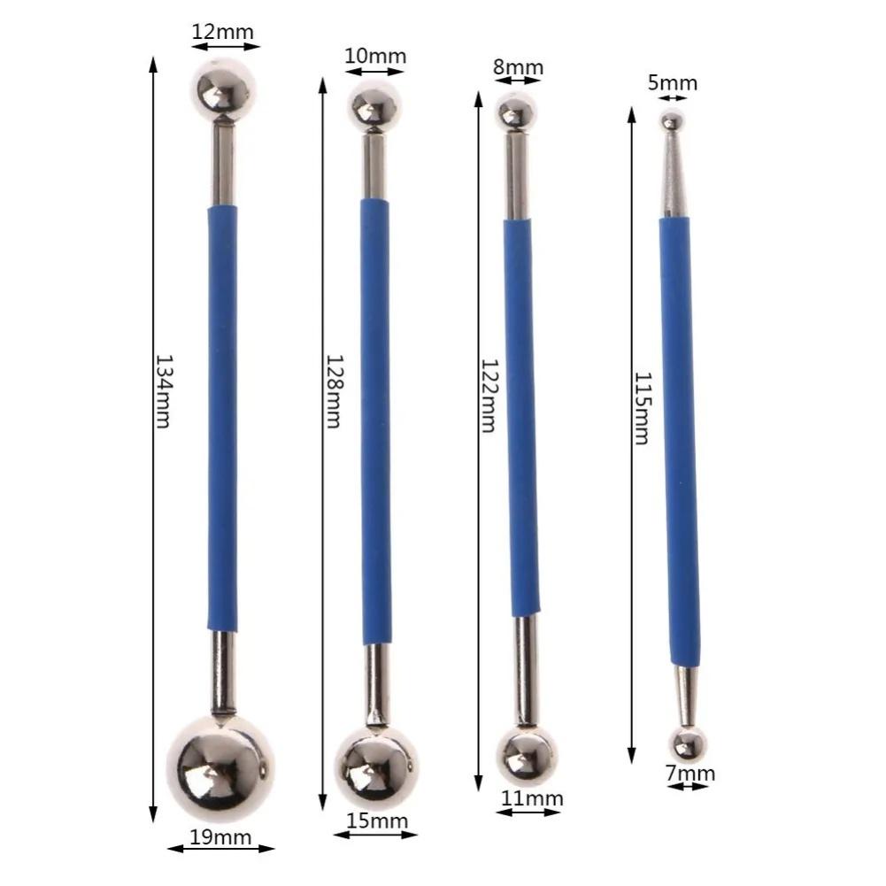 4 Stück Edelstahl Fliesenboden Fugenpresse Ball plus 5 Stück Schönheitsfugenwerkzeug Set zum Füllen von Fliesenfugen und Glätten von Fugen