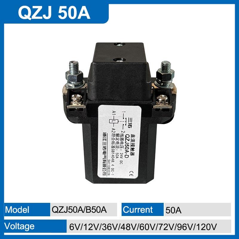 

DC Contactor QZJ 50A 100A 200A 400A 600A 1NO 1NC 6V 12V 24V 36V 48V 60V 72V 84V 96V 120V Forklift Power Supply 36V&1NO